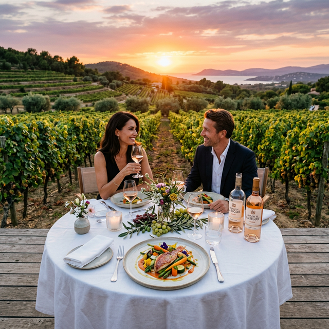 Restaurant dans les vignes
